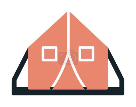 Téléchargez les illustrations : Icône de tente, illustration vectorielle - en licence libre de droit