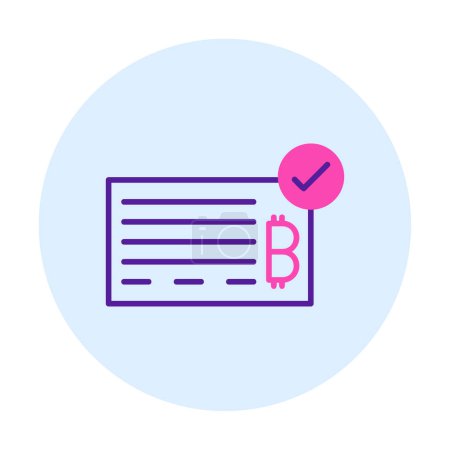Banco Comprobar icono web, vector de ilustración 