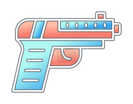 Ilustración de Icono de la pistola. Ilustración isométrica de iconos vectoriales de armas militares para web - Imagen libre de derechos
