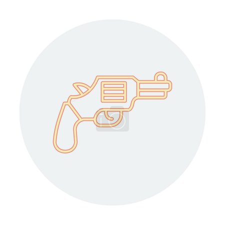 Téléchargez les illustrations : Illustration vectorielle de l'icône pistolet et cible - en licence libre de droit