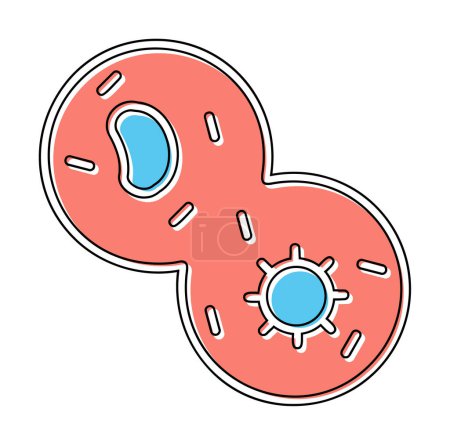 Illustration for Mitosis web icon, vector illustration - Royalty Free Image