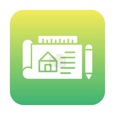 Illustration for Simple Architecture plan icon, vector illustration - Royalty Free Image
