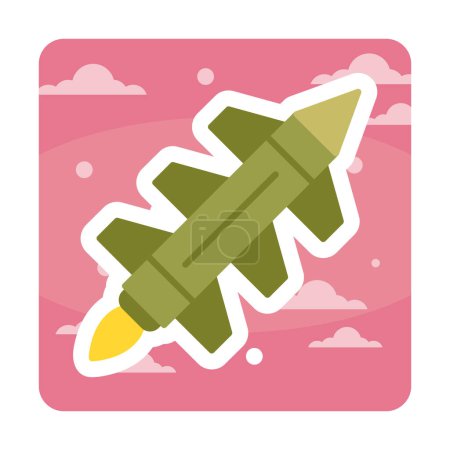 Illustration for Missile rocket  icon vector illustration - Royalty Free Image