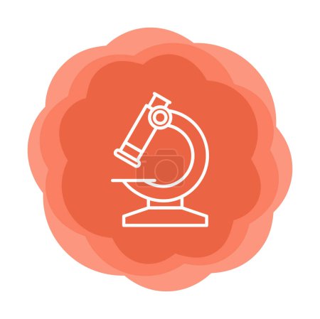 Illustration for Simple microscope flat  vector icon illustration - Royalty Free Image