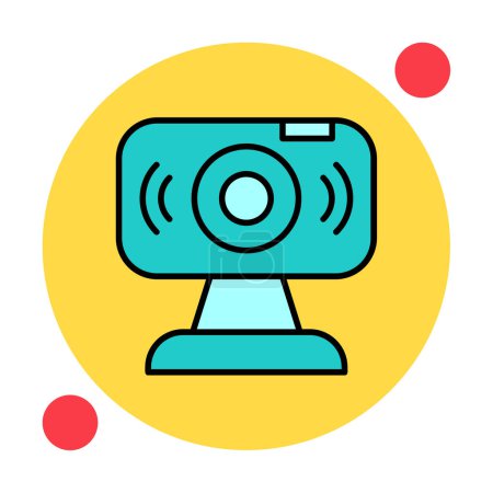Téléchargez les illustrations : Webcam. icône web illustration simple - en licence libre de droit