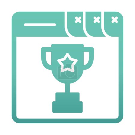 Illustration for Trophy cup icon vector illustration - Royalty Free Image