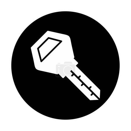 Ilustración de Icono de la llave del coche. diseño plano. ilustración vectorial - Imagen libre de derechos