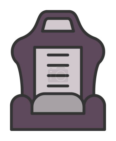 Autositz-Symbol, Vektor-Abbildung 