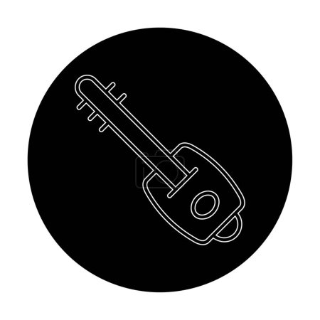 Shamisen llenado vector icono de diseño