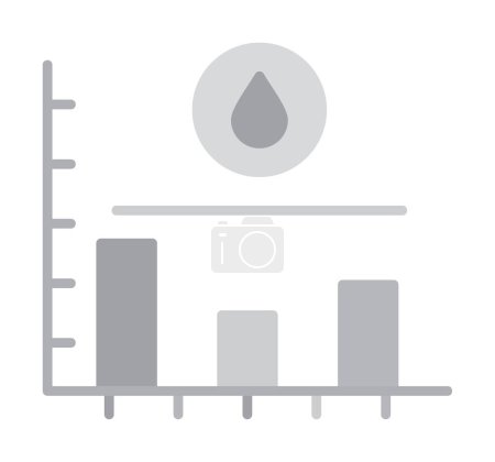 Illustration for Sugar level graph icon, vector illustration - Royalty Free Image