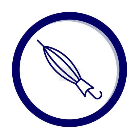 Ilustración de Icono web de paraguas cerrado, ilustración vectorial - Imagen libre de derechos