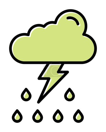 Illustration for Simple Thunder  weather icon vector illustration - Royalty Free Image
