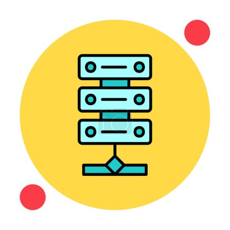 Illustration for Vector illustration of network server icon - Royalty Free Image