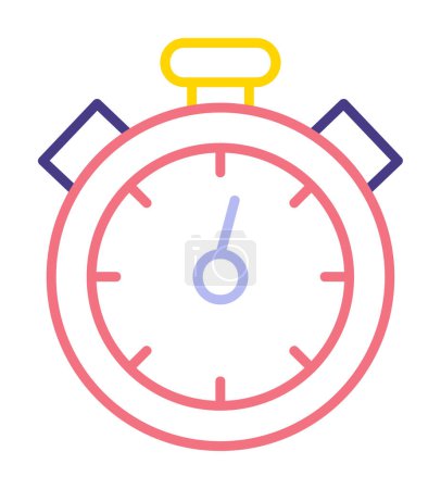 Illustration for Flat  line simple  web stopwatch icon vector illustration - Royalty Free Image