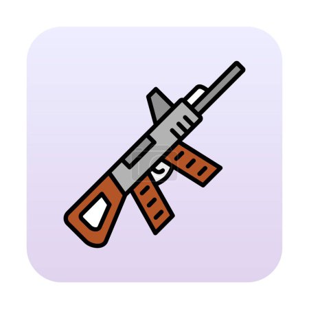 Ilustración de Máquina pistola icono vector ilustración - Imagen libre de derechos