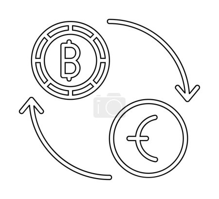 Illustration for Currency Exchange icon, vector illustration - Royalty Free Image