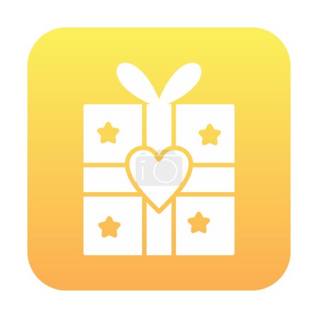 Illustration for Gift box with heart icon vector illustration - Royalty Free Image