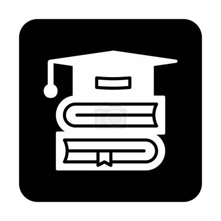 Illustration for Graduation cap and books icon vector illustration design - Royalty Free Image