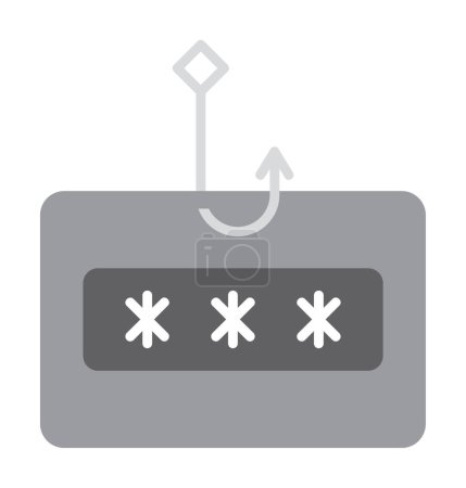 Ilustración de Línea de phishing plana simple vector icono - Imagen libre de derechos