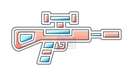Illustration for Simple Sniper Rifle icon, vector illustration - Royalty Free Image
