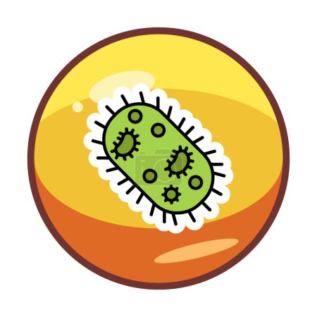 Illustration for Flat Microorganism icon vector illustration design - Royalty Free Image