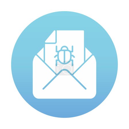 Ilustración de Simple icono de carta de spam, ilustración de vectores - Imagen libre de derechos
