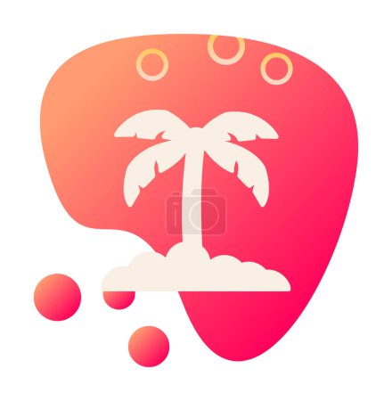 Illustration for Palm tree icon, vector illustration - Royalty Free Image