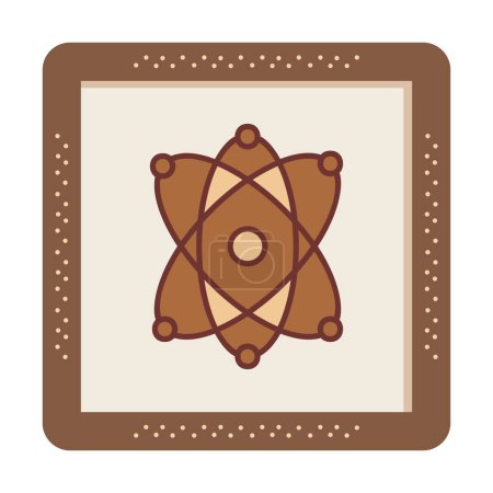 Téléchargez les illustrations : Icône atome dans le style plat à la mode, illustration vectorielle icône de la science - en licence libre de droit