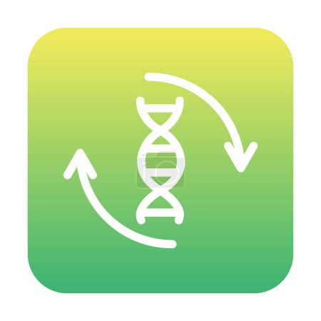 Téléchargez les illustrations : Simple molécule plate d'illustration vectorielle d'icône d'ADN - en licence libre de droit
