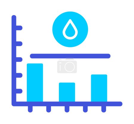 Sugar level graph icon, vector illustration  