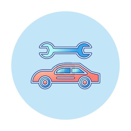 Illustration for Car Repair icon vector illustration - Royalty Free Image