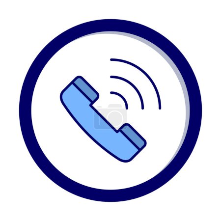 Illustration for Simple flat Phone call. icon vector illustration - Royalty Free Image