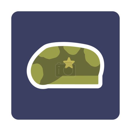 Ilustración de Military Hat icon vector illustration - Imagen libre de derechos