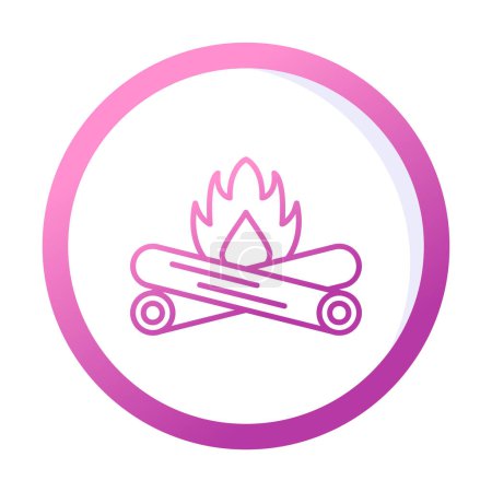 Illustration for Simple flat bonfire icon,  illustration design - Royalty Free Image