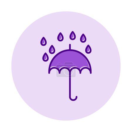Illustration for Umbrella with rain drops icon, vector illustration - Royalty Free Image