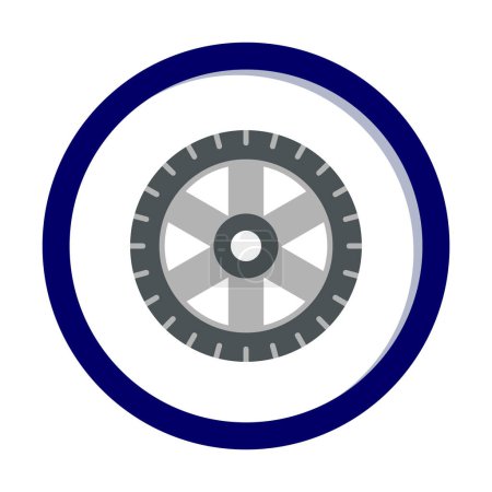 Ilustración de Llanta icono vector plano aislado sobre fondo blanco - Imagen libre de derechos