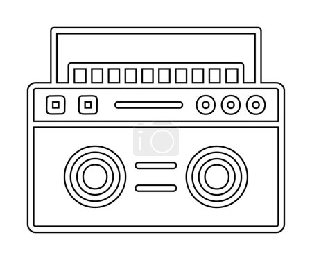 Illustration for Boombox flat icon, vector illustartion - Royalty Free Image