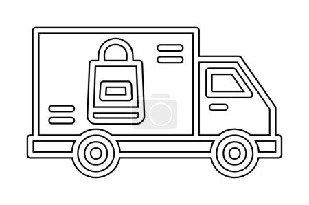 Illustration for Delivery Truck vector icon modern simple illustration - Royalty Free Image