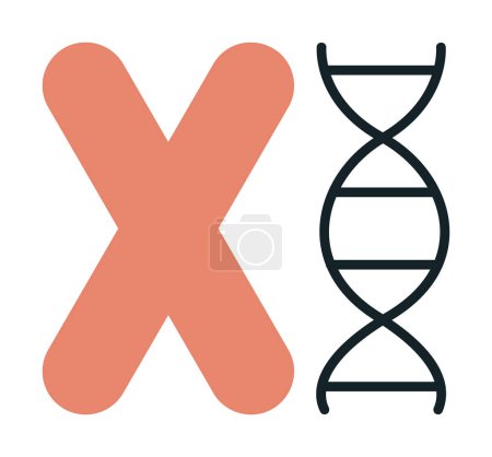Ilustración de Cromosoma plano icono vector ilustración diseño - Imagen libre de derechos