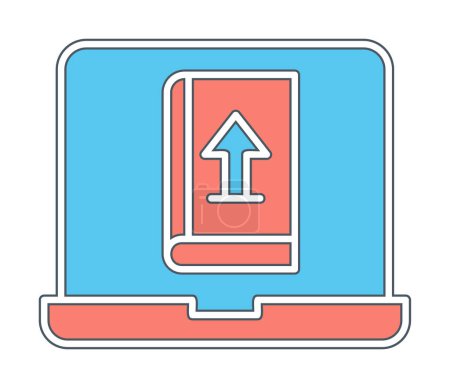 Illustration for Upload arrow sign icon vector illustration - Royalty Free Image