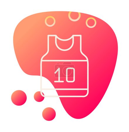 Ilustración de Simple icono de Jersey de baloncesto, ilustración de vectores - Imagen libre de derechos