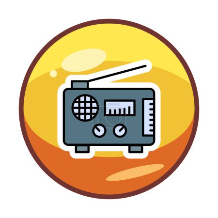 Photo for Radio icon. outline illustration  vector - Royalty Free Image