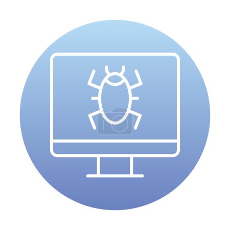 Ilustración de Simple icono de virus informático, ilustración de vectores - Imagen libre de derechos