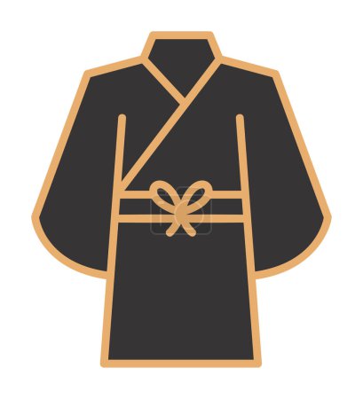 Yukata-Symbol, linear isolierte Illustration, dünner Linienvektor, Webdesign-Zeichen 