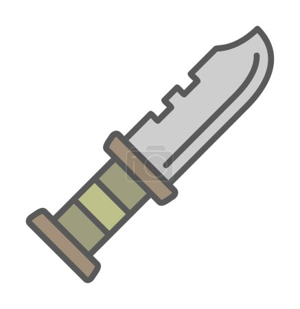 military knife icon vector illustration symbol design