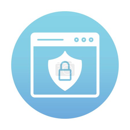 Ilustración de Simple icono de seguridad web, ilustración de vectores - Imagen libre de derechos
