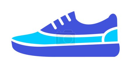 Téléchargez les illustrations : Sneaker icône vectoriel illustration - en licence libre de droit