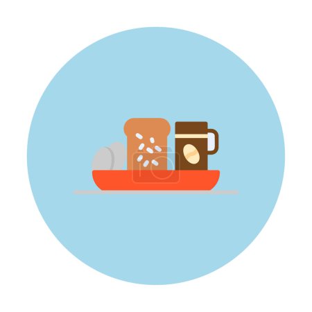 Illustration for Vector illustration of food flat icon - Royalty Free Image
