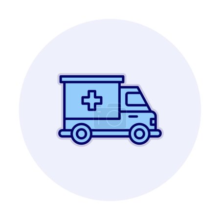 Téléchargez les photos : Icône de voiture d'ambulance, illustration vectorielle couleur - en image libre de droit