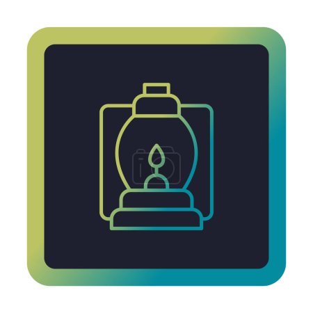 Téléchargez les illustrations : Illustration vectorielle d'icône de lanterne plate - en licence libre de droit